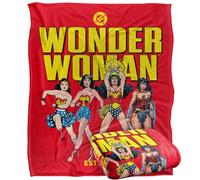 LOGOVISION Wonder Woman Through The Years Manta súper Suave con Tacto Sedoso - 152 x 127 cm
