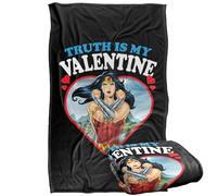 LOGOVISION Wonder Woman Truth Is My Valentine Manta súper Suave con Tacto Sedoso - 91 x 147 cm