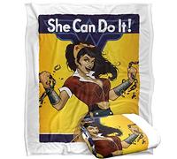 LOGOVISION Wonder Woman Wonder Bombshell Manta súper Suave con Tacto Sedoso - 152 x 127 cm