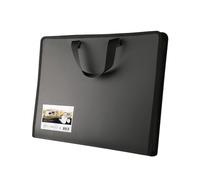 LOGSEE Organizador de Obras de Arte, Bolsa de Almacenamiento de Carteles con Cremallera y asa, Organizador Grande de Obras de Arte para Dibujos, Pinturas, caligrafía, Carteles(Nero)