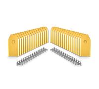 lohag® 30 cuchillas de titanio para robots cortacésped con tornillos para Husqvarna Automower, Gardena, Yard Force - accesorios ideales - cuchillas de recambio para cortadoras de césped