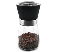 LOHAS Home Utensilio de cocina. Triturador manual en vidrio de sal y pimienta/Zanthoxylum/Salero/Pimentero/Especiero (1 Pieza, Negro)