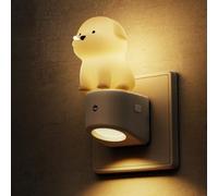 LOHAS-LED Enchufe luz nocturna, 3D lindo cachorro con sensor de crepúsculo