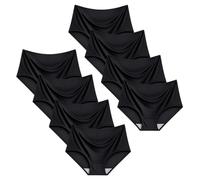 Lohhbve Pack de 8 Braguitas sin Costuras para niña, de Color Liso, de Talle Medio, Invisibles bajo la Ropa (7-16 años)
