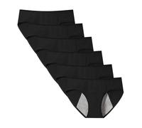 Lohhbve Pantalones Transpirables del período a Prueba de Fugas para niñas Adolescentes 6 Paquetes de algodón Floral período Ropa Interior Mediana de la Cintura
