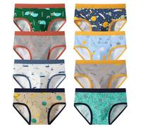 Lohhbve Ropa Interior de algodón para niños pequeños 8 Juegos de Ropa Interior para bebés 3-10 años niños Varios Calzoncillos Blandos de Dibujos Animados