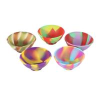 LOHOM 5 Mini Silicone Bowls Reutilizable Multicolor Tazones de Pellizco Cuencos Snack Cuencos Condimento Faciales De Mezcla Para Salsa Nueces Frutas