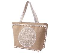 LOHOM Bolsa de playa de paja grande XXL para mujer y hombre, bolsa de playa espaciosa, plegable y ligera para playa, piscina, viaje, gimnasio, compras, deportes y vacaciones, Color blanco., Come