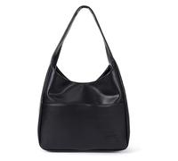 Lohom - Bolso de hombro para mujer de piel sintética suave, bolso retro de gran capacidad, bandolera de moda, Negro , voir photo