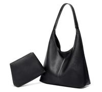 Lohom - Bolso de mano para mujer de piel sintética para mujer, bolso de gran capacidad, bolsas de hombro para mujer, Negro , voir photo
