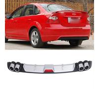 LohxA Labio del alerón del difusor Trasero del Parachoques Trasero del Coche para Ford Focus 2005-2011 Sedan, ABS, Plata/Negro,Silver Black