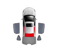 LohxA Parasol de Coche para MG ZS EV SUV 2017-2024 ZST,Parasoles de Ventana Lateral Trasera Delantera,Cortina de Visera de Nailon magnética Personalizada,AII-Black-5PCS Rear+Train+Back