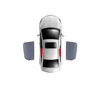 LohxA Parasol de Coche para Porsche MACAN 2019-2023,Parasoles de Ventana Lateral Trasera Delantera,Cortina de Visera de Nailon magnética Personalizada,AII-Black-2PCS-Rear