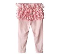 LOIJMK Autumn and Winter Europe and The States Girls Pants Solid Color Leggings Lace Pants Girls Thermal Leggings, Rosa., 4-5 años