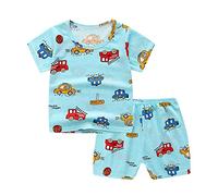 LOIJMK Baby Boy Girl Cloth - Conjunto de ropa para recién nacido, 2 unidades, azul celeste, 0-6 meses