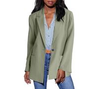 LOIJMK Blazer Chaqueta blazer elegante y regular para mujer, chaqueta de traje, chaqueta de entretiempo, chaqueta blazer con botones, chaqueta de manga larga, corte ajustado, chaqueta blazer para