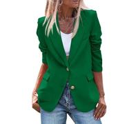 LOIJMK Blazer Para Mujer Beige - Trajes Chaqueta Blazer Manga Larga Elegante Blazer Sakko Chaqueta de entretiempo Slim Fit Abrigo Trajes Traje de Oficina Chaqueta de Traje de Color Sólido Solapa