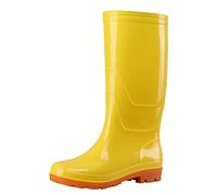 LOIJMK Botas de lluvia para mujer, botas de lluvia altas, botas de trabajo, impermeables, botines de lluvia, botas de goma, zapatos de jardín, botas de Wellington, botas de goma, botas de goma, botas