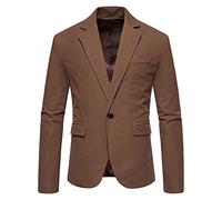 LOIJMK Chaqueta de traje para hombre Sakko Deportivo Ocio: Blazer Traje Chaqueta Solapa Color sólido Chaquetas de traje Traje de oficina con un botón Abrigo Blazer Chaquetas de negocios Chaquetas