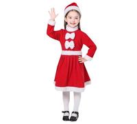 LOIJMK Children's Suit Otoño e Invierno Santa COS Disfraz Europeo y Americano Christmas COS Children's Clothes Dress Up Girls Suit A Baby (Z4-Red, 5-6 Años)
