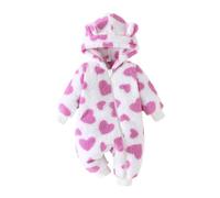 LOIJMK Ding Dong Baby Boys Girls Winter Fleece Hooded Romper r Body Mujer, a, 0-3 meses