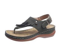 LOIJMK Hebilla de cinturón hueco lateral casual con parte inferior plana, zapatos romanos, sandalias de verano para mujer, sandalias de moda para mujer, zapatos de primavera para mujer, marine, 40 EU