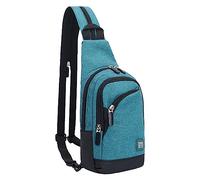 LOIJMK Hombres mujeres al aire libre solo hombro cremallera bolsa de hombro Ciclismo deportes pecho montañismo viaje pequeña mochila bicicleta manillar bolsas, Bu2., talla única