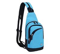 LOIJMK Hombres mujeres al aire libre solo hombro cremallera bolsa de hombro Ciclismo deportes pecho montañismo viaje pequeña mochila bicicleta manillar bolsas, BU1, talla única