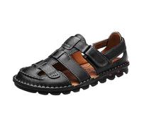 LOIJMK Hombres Transpirable Cosido a Mano Calzado Casual Playa Lazy PU Comercio Exterior Sandalias y Zapatos Hombres, a, 39 EU