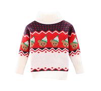 LOIJMK Jersey de cuello alto con dibujos animados supera los 13 en blanco, Blanco, 6-7 años