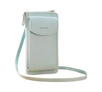 LOIJMK La cartera de embrague original, moderna bolsa para teléfono móvil, coreana, gran capacidad, cartera de doble capa, bolso de hombro multifuncional para mujer, cartera grande (verde, talla única