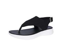 LOIJMK Mujer Color sólido parte inferior suave Ropa exterior Clip Toe Talón Plano Fly Weave Mesh Casual Sandalias Sandalias Mujer Elegante Tacón, Negro , 42 EU