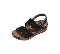 LOIJMK Mujer Fish Boca Casual One Word Ropa de abrigo estilo romano con puntera expuesta y tacón oblicuo montar a caballo zapatos de mujer, Negro , 37 EU