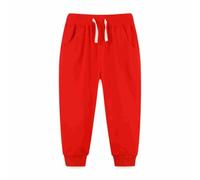 LOIJMK Pantalones de chándal con cordón para niños de color sólido Pantalones largos Pantalones delgados para niños 92, rojo, 3 años