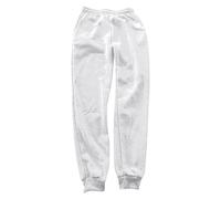 LOIJMK Pantalones de chándal sueltos de cintura alta para mujer, cómodos pantalones de chándal de cintura alta con bolsillos, pantalones de chándal casuales Leggings 176, Blanco, M