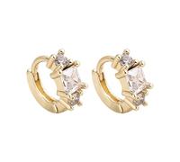 LOIJMK Pendientes de aleación para mujer, pendientes de aro elegantes, temperamento delicado, para viajes y otras ocasiones, talla única, Cobre, Sin piedra preciosa