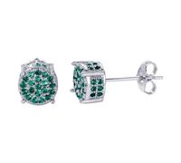 LOIJMK Pendientes redondos brillantes con circonitas cúbicas. Accesorios exquisitos y hermosos que son adecuados para todos y le dan encanto. Pendientes de perlas, talla única, Aleación de cinc, Sin
