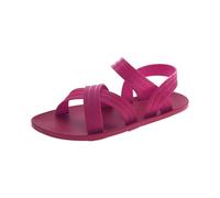 LOIJMK Sandalias romanas planas de pasta casual para mujer, sandalias de verano para mujer, zapatos azules, boda, Rosa intenso., 39 EU