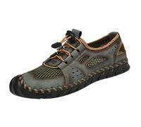 LOIJMK Sandals Men's Breathable Versatile Outdoor Hand Large Size Beach Baotou Sandals Bommel Herren Schuhe 42, verde, 39 EU