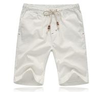 LOIJMK Shorts Herren Sport, Baumwolle kurze Hosen Herren Sommer, Funky Sport Shorts Herren mit Taschen Sweatshorts Männer Freizeithose Kurz Funky Sportshorts Männer Casual Shorts für Alltag, Blanco,