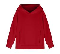 LOIJMK Sudaderas con capucha para chicas adolescentes a la moda Preppy Tween Girls Sudadera de manga larga Camisetas Youth Linda Ropa con Bolsillo Sudaderas con Capucha para Niñas, rojo, 13-14 años