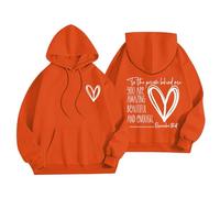 LOIJMK to The Person Behind The Pattern Border Children's Hoodie Everything Autumn and Winter Leisure Loose Bio Kleidung, naranja, 11-12 años