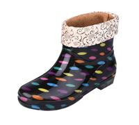 LOIJMK Women's Spring Summer Otoño e Invierno Short Sleeved Cotton Removable and Washable Outdoor Fashion Work Fishing Kitchen Non Slip Warm Rubber Shoes Rain Boots Offene Hohe Schuhe Damen, azul, 36