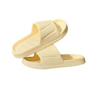 LOIJMK - Zapatillas de estar por casa para interiores con suela suave y suela antideslizante para exteriores para hombre y mujer, zapatillas de mujer con purpurina, amarillo, 40 EU