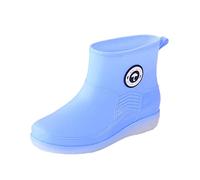 LOIJMK Zapatos acuáticos cortos con algodón para el calor, zapatos impermeables diarios, botas de lluvia de moda para mujer, zapatos de lluvia zapatos de negocios para mujer, plata, b, 38 EU