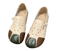 LOIJMK Zapatos de mujer Zapatos étnicos Casual Moda de verano Hueco Transpirable Tacón plano Suela suave Zapatos casuales ene Zapatos 39 Mujer, Blanco, 36 EU