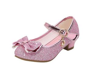 LOIJMK Zapatos de tacón de princesa con purpurina para niña, sandalias de tacón alto, con lentejuelas, zapatos de princesa, zapatos de cosplay, fiestas, carnaval, bailar, Mary Jane, zapatos de boda