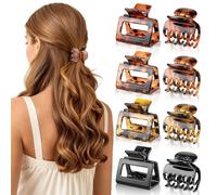 Loiluliy 8 Pezzi Pinzas Pelo Mujer Pequeñas, Leopardata Forte Mollettone Capelli Donna Moda Antiscivolo Pinze Per Capelli Adatto a Donne E Ragazze