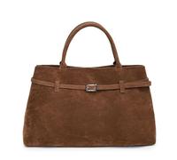 Loimol Bolso de piel de ante color cuero, bolso bandolera mujer piel ante, estilo vintage, amplia capacidad para trabajo, escuela, compras, marrón