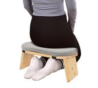 LOIRIIC Banco de meditación plegable,Banco de meditación ergonómico de bambú con cojín cómodo, con bolsa de transporte para arrodillarse, oración, práctica avanzada, hasta 180 kg/396.83lbs